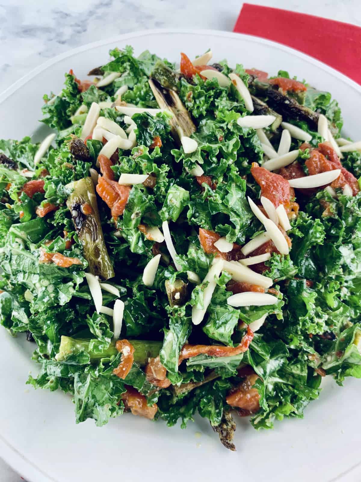 Grilled Asparagus Kale Salad Salads with Anastasia