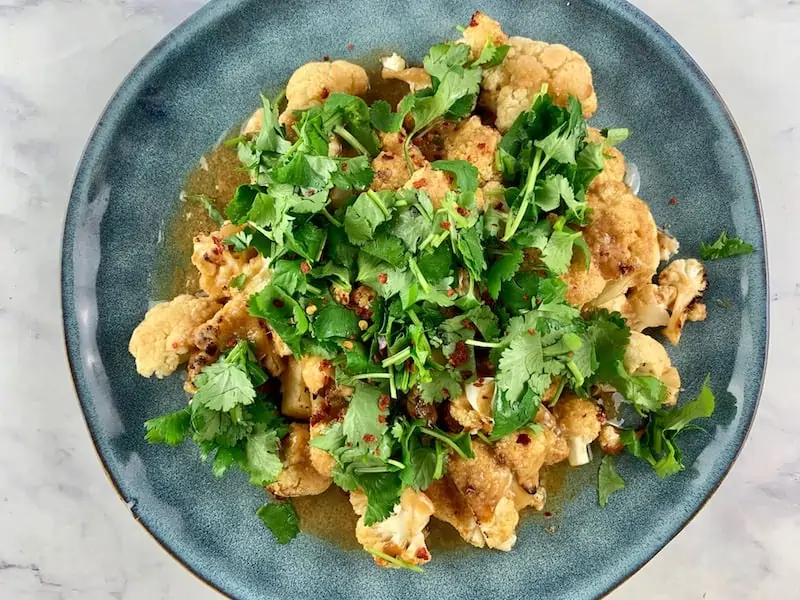 TOPPING MISO CAULIFLOWER FOR CORIANDER & CHILLI FLAKES