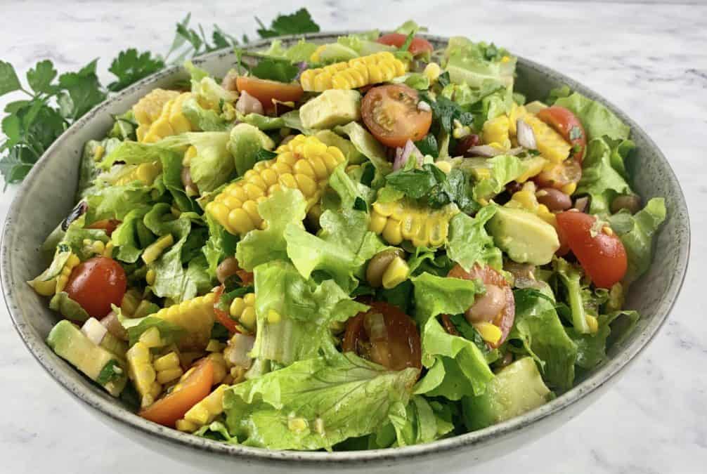 Fiesta Salad try it as a great party salad! Salads with Anastasia