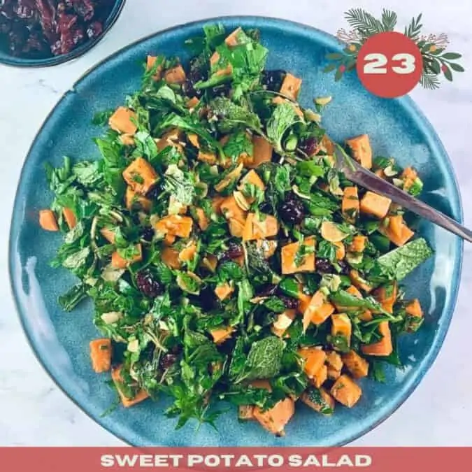 Sweet Potato Salad with the number 23 and text overlay.