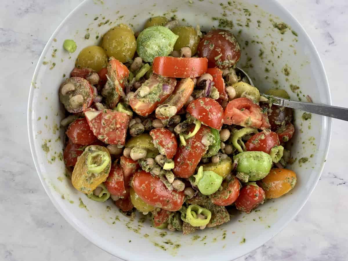 BlackEyed Bean Salad with Crispy Capers Salads with Anastasia